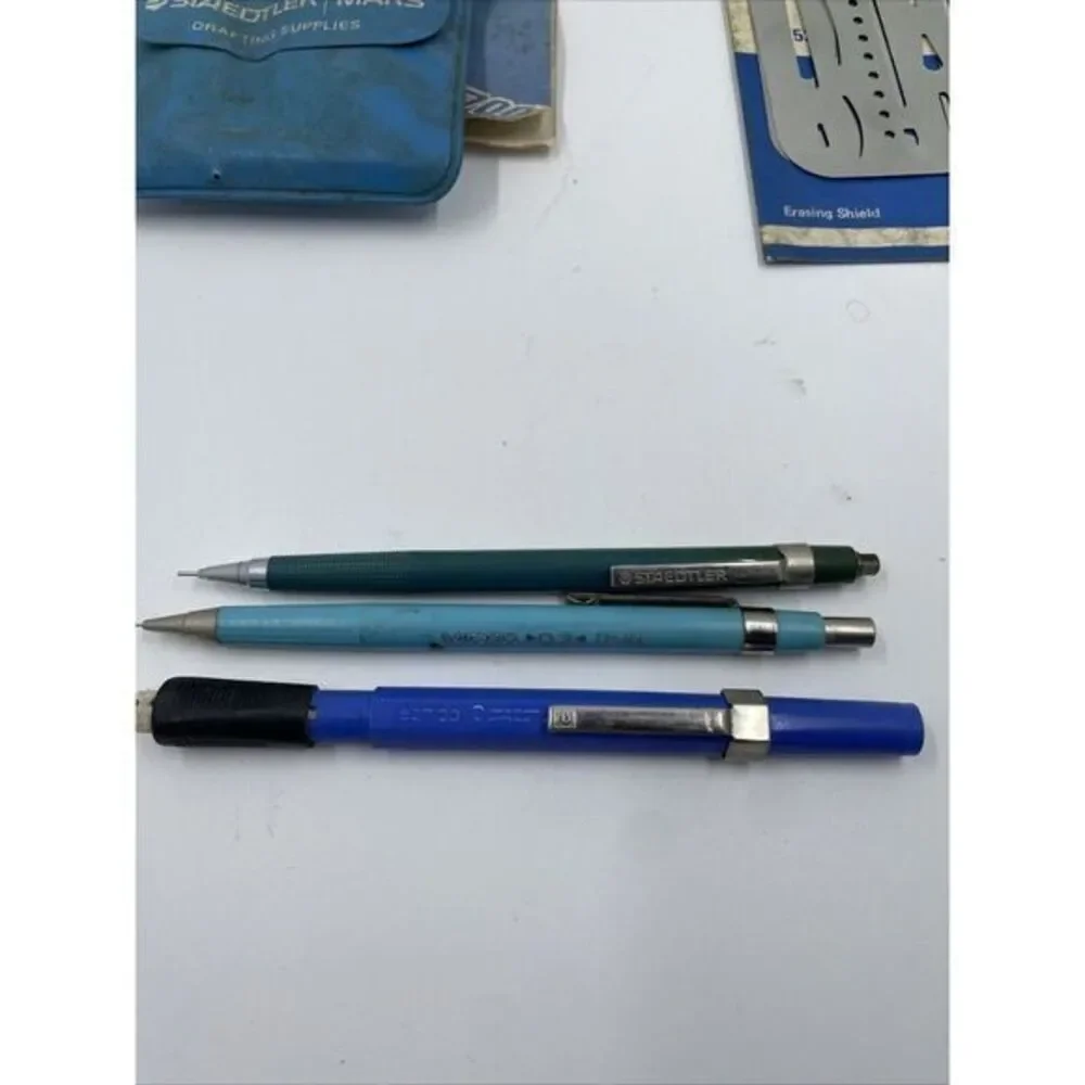 Staedtler 2 Drafting Mechanical Pencils 1 Eraser 2 Erasing Shields, Mars‎ Manual